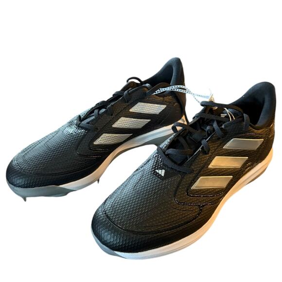 Adidas Adizero Purehustle Black Metal Cleat Softball Sneakers Size 12.5 - Picture 1 of 9